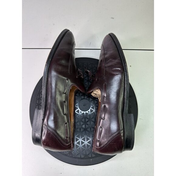Church's Burgundy Leather Tasselled Shoes Loafers Mens 10.5 US - Picture 8 of 13